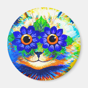 Cat Flower Öga Magnet