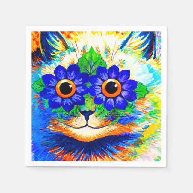 Cat Flower Öga Pappersservett (Framsidan)