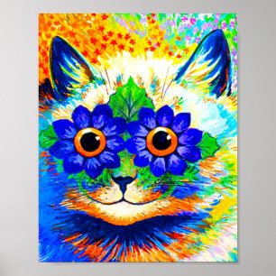 Cat Flower Öga Poster