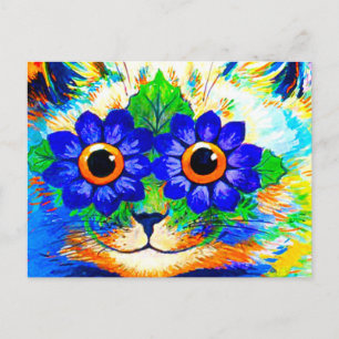 Cat Flower Öga Vykort