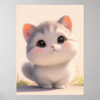 Cat Fluffy Svan Poster