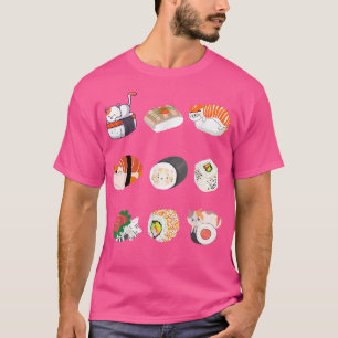 Cat food sushi-rullen, anime film älskare, lustigt t shirt