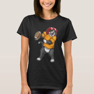 Cat Football Sports T Shirt
