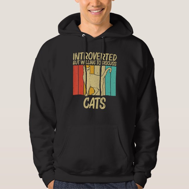 Cat For Men Women Cat Kitten Pet Animal Hoodie (Framsida)
