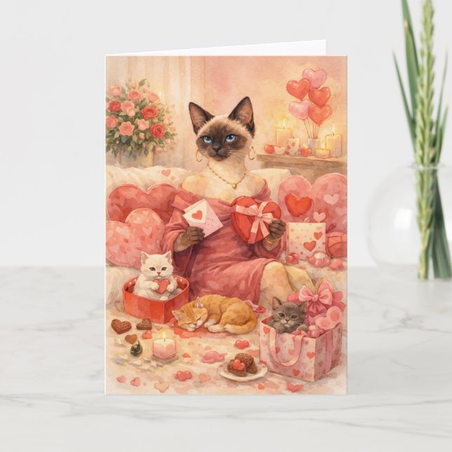 Cat for Valentine's Day  Kort (Framsida)