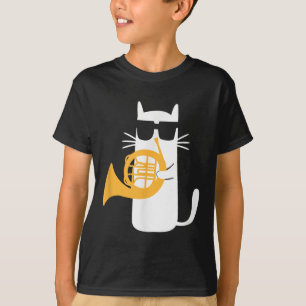 Cat Fransk Horn Funny Cat Lover T Shirt
