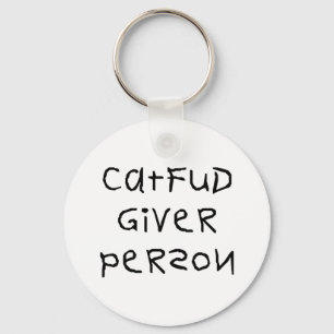 Cat Fud Giver Person Nyckelring