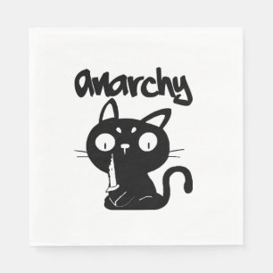 Cat Funny Anarchy Halloween Animals for Women Mana Pappersservett
