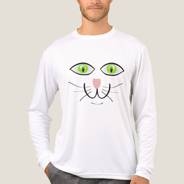 Cat Funny Ansikte Tecknad-29034 T Shirt (Framsida)