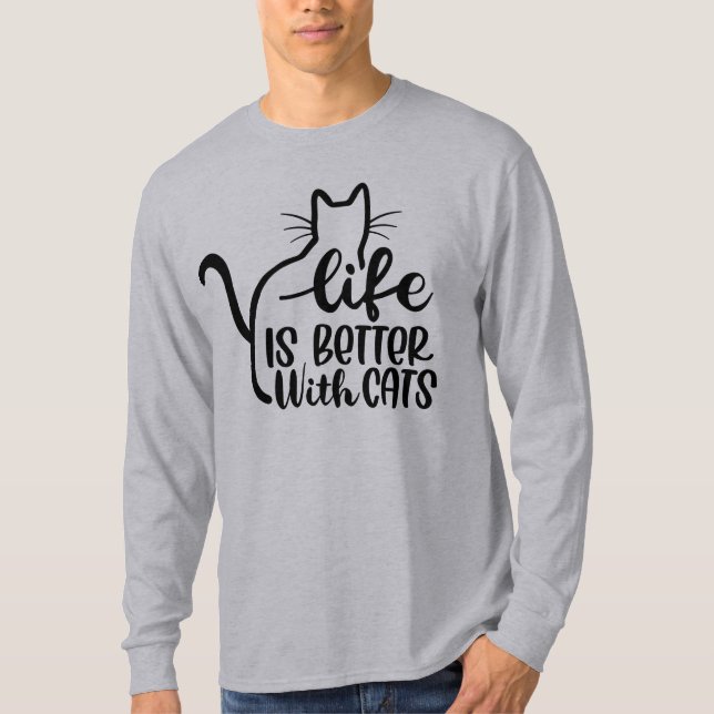Cat Funny-citattecken T Shirt (Framsida)