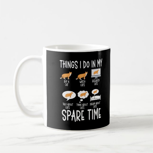 Cat Funny Dam Kitten Humor Cat Lover Kaffemugg (Vänster)