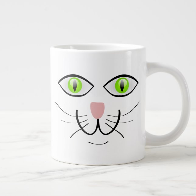 Cat Funny Face Cartoon-29034 Jumbo Mugg (Höger)