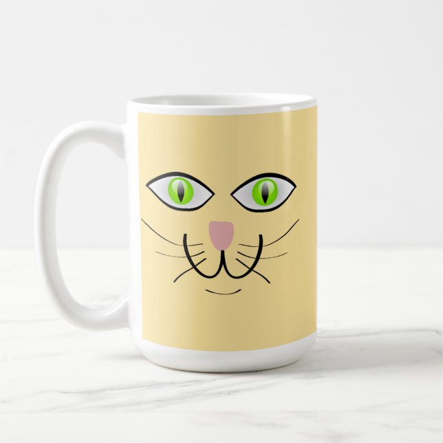 Cat Funny Face Cartoon-29034 Kaffemugg (Vänster)