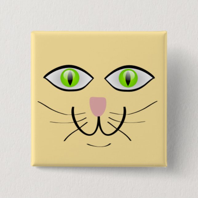 Cat Funny Face Cartoon-29034 Knapp (Framsida)