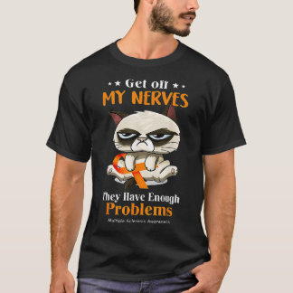 Cat Funny Många Sclerosis Awareness T Shirt