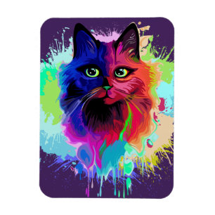 Cat Funny och Fånig Character Summer Roligt surfin Magnet