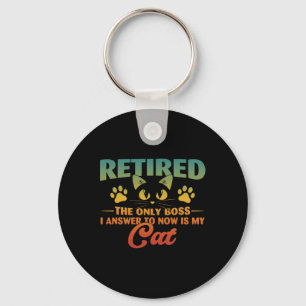 Cat Funny Pension 2024 Dekoration Manar W Nyckelring
