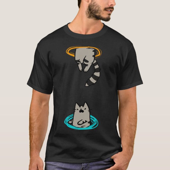 Cat Funny Video Game Animal T Shirt (Framsida)