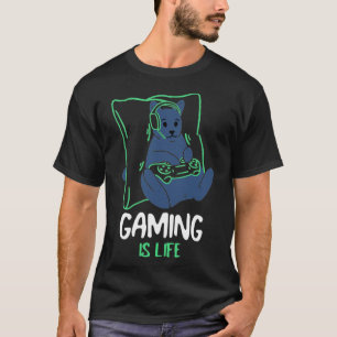 Cat Gaming är Life Gamer-tshirt T Shirt