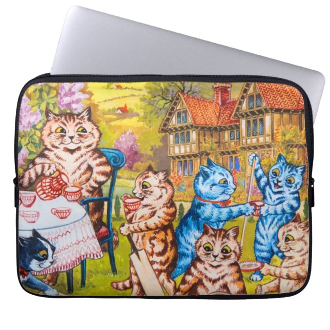 Cat Garden Party Laptop Fodral (Framsidan)
