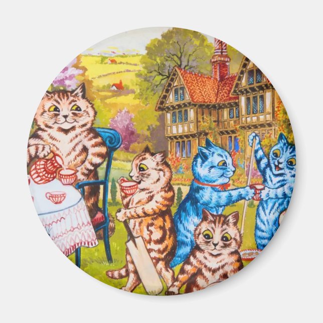 Cat Garden Party Magnet (Framsidan)