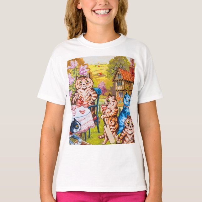 Cat Garden Party T Shirt (Framsida)