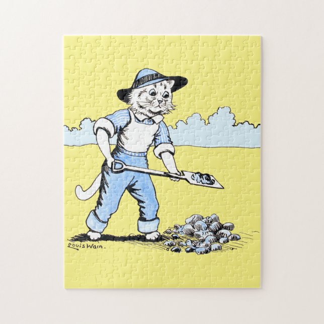 Cat Gardener, Louis Wain Pussel (Vertikal)