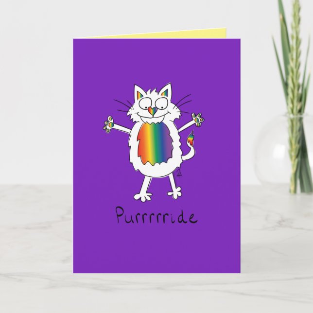 Cat Gay pride LGBTQ Kort (Framsida)