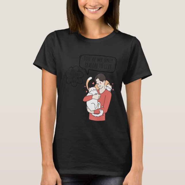 Cat  Gen Z  Nihilism Existential Crisis Dank Meme T Shirt (Framsida)