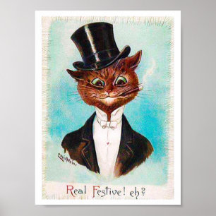 Cat gentleman, Louis Wain Poster