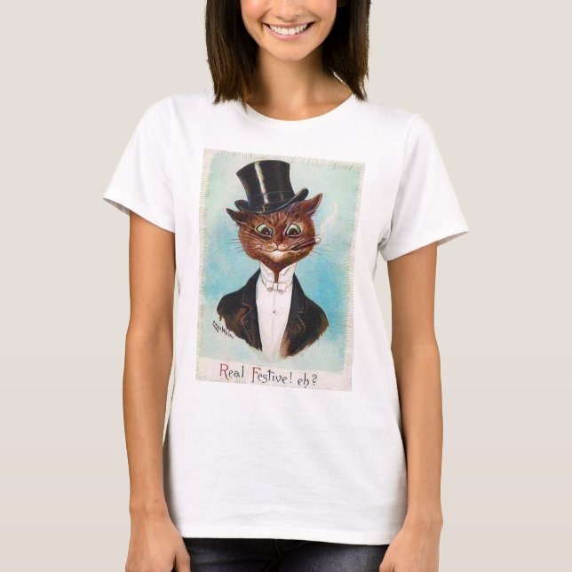 Cat gentleman, Louis Wain T Shirt (Framsida)