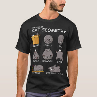 Cat Geometry Math Funny Cat Gift för katt Pappa T Shirt