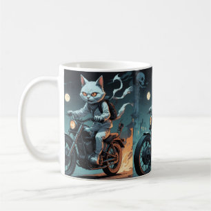 Cat Ghost Rider Kaffemugg