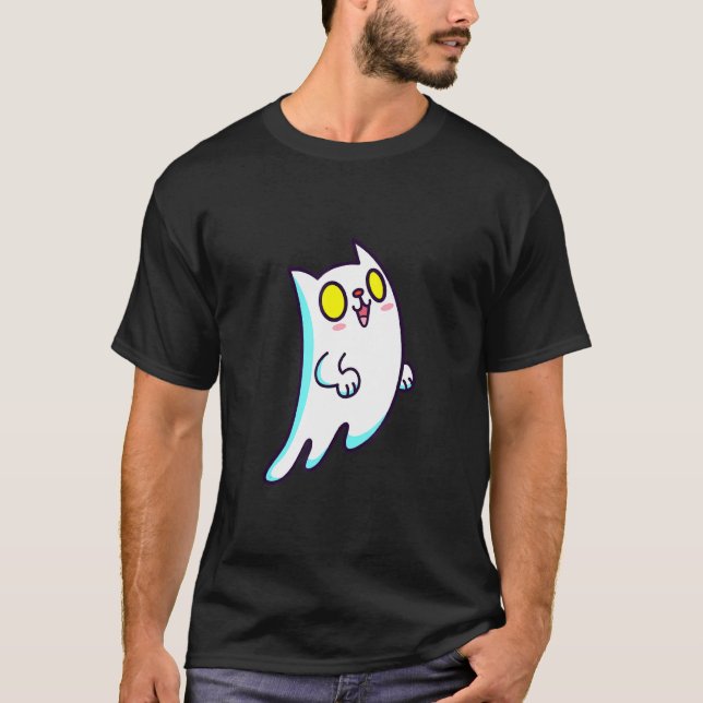 Cat Ghost T Shirt (Framsida)
