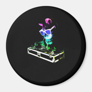 Cat Gift Cat DJ Verkligen Coola Magnet