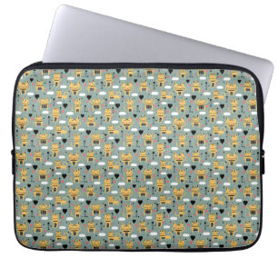 Cat Gift Cute Cat Mönster Chilensk Laptop Fodral