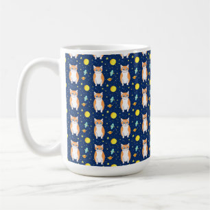 Cat Gift   Rymdkatt Mönster-grafik Kaffemugg