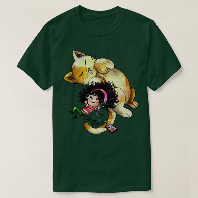 Cat Girl T Shirt (Design framsida)