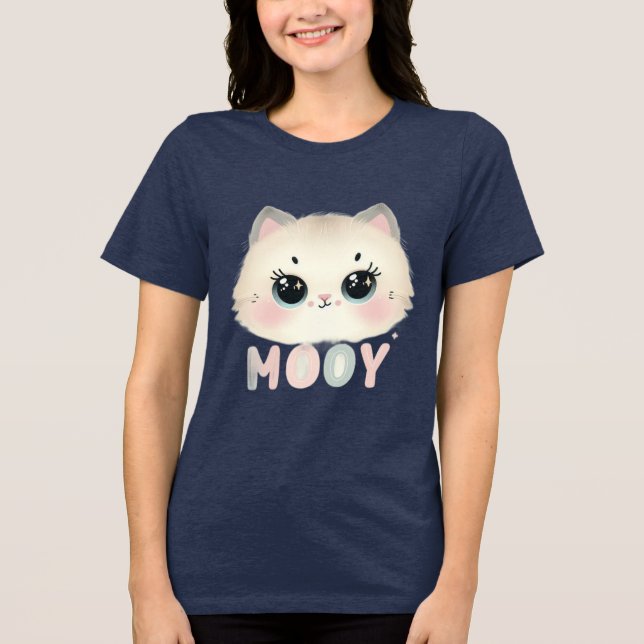 cat girs tee shirt for girs and women (Framsida)