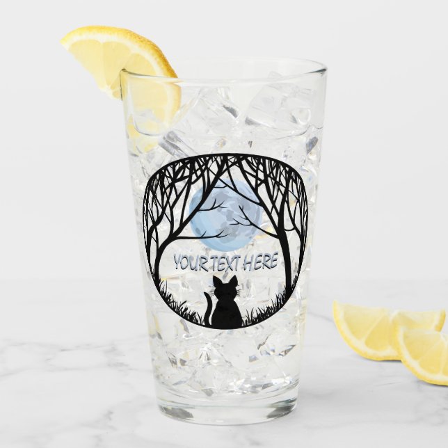 Cat Glass Personlig Lover Glass Glaskopp (Framsida Ice)