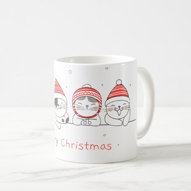 Cat God jul Kaffemugg (Framsida höger)