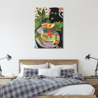 Cat Goldfish Matisse Poster Elegant Modern Canvastryck