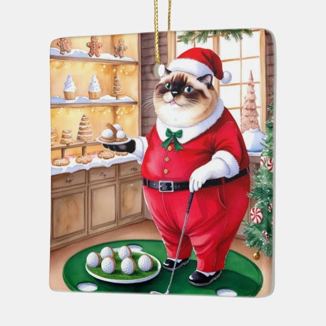 CAT Golf-jul, keramiskt prydnadsföremål Julgransprydnad Keramik (Vänster)