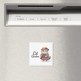 Cat Grandma Magnet - Cute Summer Gift