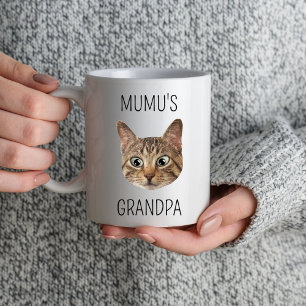 Cat Grandpa Anpassningsbar Cat Ansikte Cat Lover O Mugg