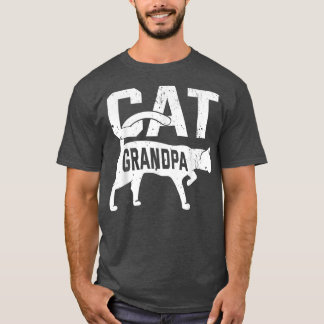 Cat Grandpa Kitten Pet Owner Meow Fars dag T Shirt