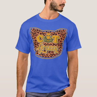 Cat Granny Cute Leopard Cat Funny Cat Owner Mor T Shirt
