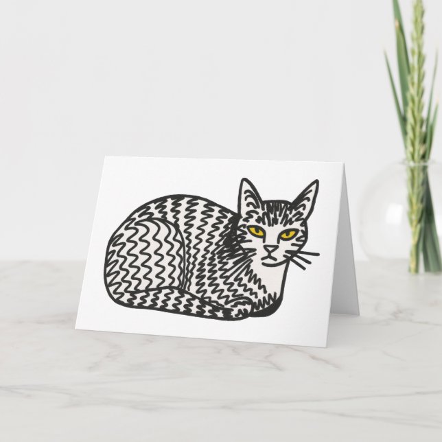 Cat Greeting card Tack Kort (Framsida)