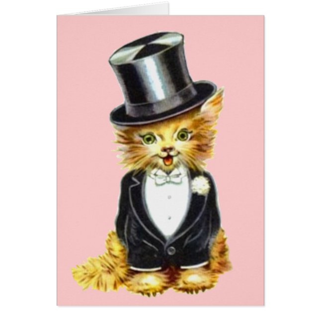 Cat Groom Hälsningskort (Framsidan)