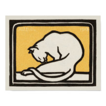Cat Grooming av Julie de Graag Art nouveau